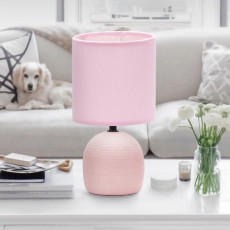 RIVOLI SHERON 1CHA14, 40 W Cramics Pink with a lampshade-4