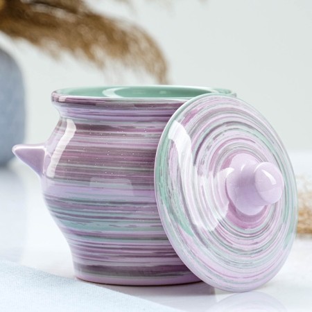 Ceramic pot for baking No. 6, 0.65l / 12x12cm, lavender-1