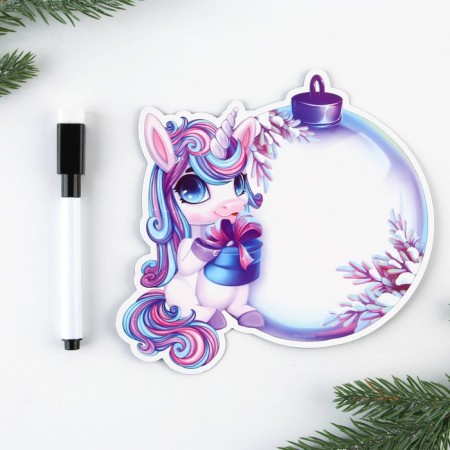 Magnetic board for entries with the Flomaster "Christmas Ball", 14.5 x 14.5 cm-3