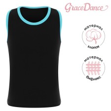 T-shirt for gymnastics and dancing Grace Dance, p. 40, black/blue color