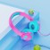 Hoco W31 headphones "Panda", wired, invoices, 85 dB, jack 3.5 mm, 1.2 m, pink-blue