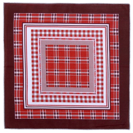 Men's handkerchiefs "Ethel" size 30x30 cm, (set 12 pcs,) brown color, MIX drawing-13