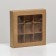 Box for 9 sweets with a shell, with a window, with thin dividers, craft 14.7x14.7x3.4 cm