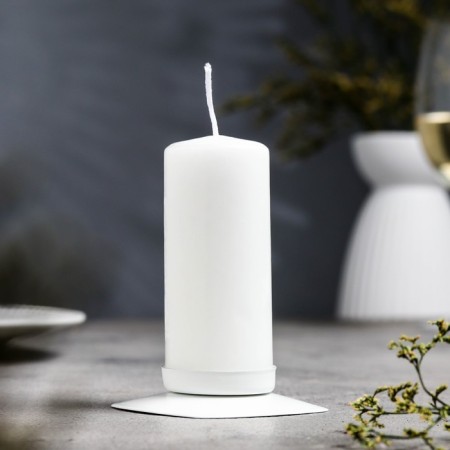Summary metal per 1 candle "tablet b", 1.5x7 cm, white