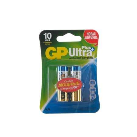 Battery Alkalin GP Ultra Plus, AA, LR6-2BL, 1.5V, blister, 2 pcs.