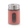 Special container, 7 × 11.5 cm, glass/metal, coral