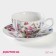 Tea couple ceramic shares “bells”, 2 items: a cup 250 ml, a saucer d = 15 cm, white color