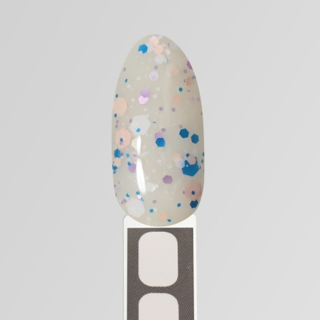 Nail varnish gel, Milk Glitter, 3 phase, 8ml, LED/UV, Transparent color (02)-10