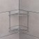 Bathroom shelf for the bathroom 2-tier slim, 18 × 25 × 25 cm, color chromium