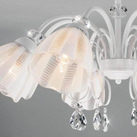 Floranse chandelier, 8x60W E27, white color-2