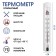 Thermometer, a thermometer is indoor for measuring air temperature, from 0 ° C to +50 ° C, 22 x 4 cm