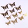 Set for decorating "Butterflies", set 12 pcs, color gold