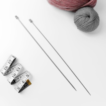 Knitting needles, straight lines, d = 3.5 mm, 35 cm, 2 pcs-1