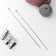 Knitting needles, straight lines, d = 3.5 mm, 35 cm, 2 pcs