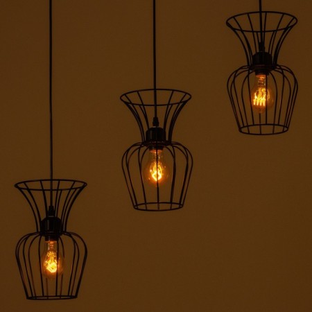Bayerlux lamp "Freya" 3he27 40W black 16x50x23-123cm-3