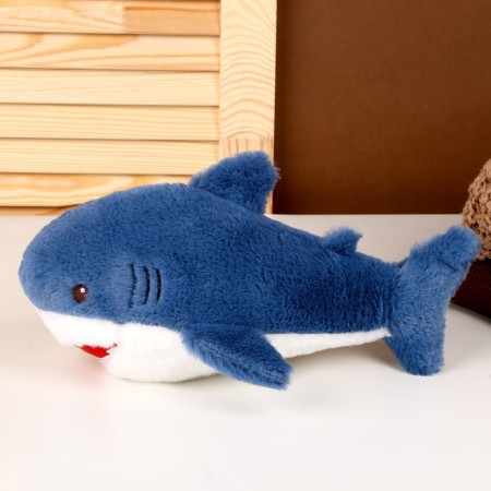 Soft toy "Shark", 25 cm, blue color-1