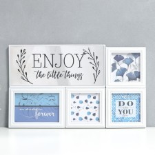 Photo frame in 4 photos 10x10, 10x15 cm+mirror 