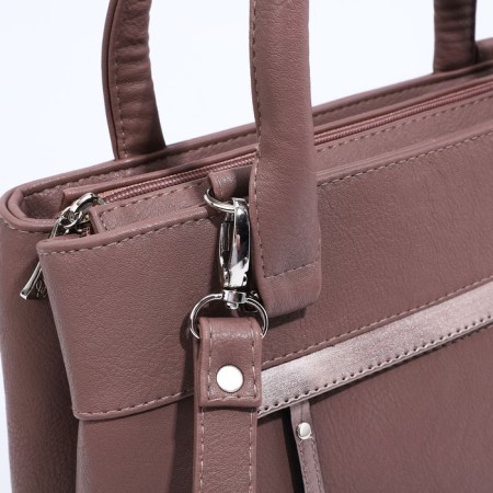 Olivi-tout bag on lightning, brown color-4