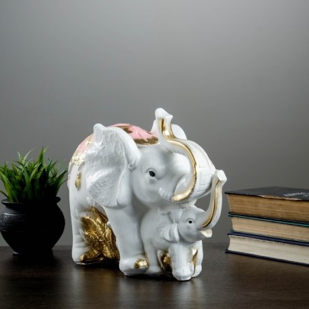 Pigger "Elephant with Elephant" Golden, 16x33x25cm Mix-8