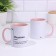 Named mug, sublimation "crow", pink bottom