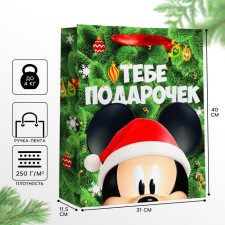 New Year. Gift package, 31x40x11.5 cm, packaging, Mickey Mouse