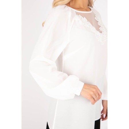 Female blouse, size 42, white color-4