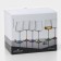 Set of glass glasses Rainbow Fresh, 400 ml, decor, 6 pcs