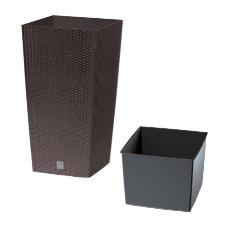 Kashpo Rato Square, 2 subjects: internal and outer capacitance, 14 and 35 liters, color Venge-2