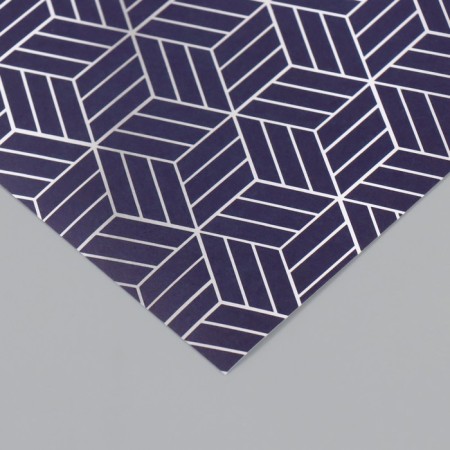 Scrapbooking paper "3D geometry" density 180 grams set 10 pcs 15.5x17 cm-3