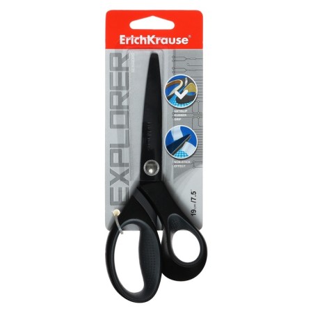 Scissors 19 cm, Explorer, increased thickness of blades, with non-steel coating, handles with anti-slip rubber inserts-4