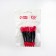 A set of applicators, 5 pcs, 6.5 cm, bilateral, black/pink color