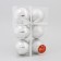 Set of balls plastic D-8 cm, 6 pcs "gerda" silver