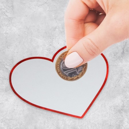 Valentine with a screw -layer "I like you" heart, 10 × 10 cm-3