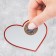 Valentine with a screw -layer "I like you" heart, 10 × 10 cm