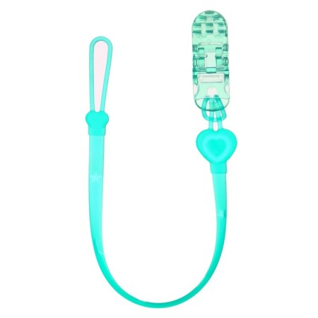 Holder for the nipple - dummy "heart", silicone, turquoise color-2