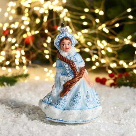 Christmas decoration "Snow Maiden with braids" 17.50 cm