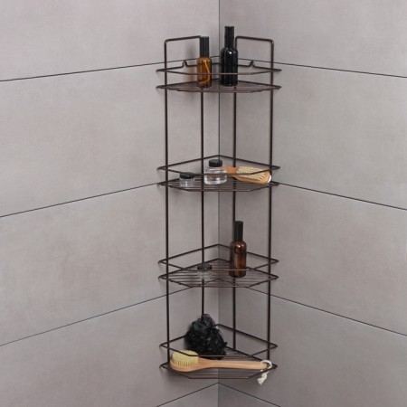 Corner regiment for the bathroom 4-tier economy, 219 × 219 × 836 mm, color copper spark-4