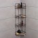 Corner regiment for the bathroom 4-tier economy, 219 × 219 × 836 mm, color copper spark