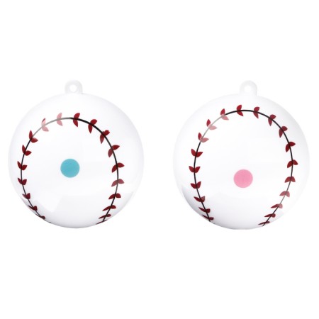 A ball for a gender party, a set of 2 pcs., With pink and blue paint-1