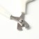 Coger scissors with an emphasis for a finger, a hole of 6 mm, white with black