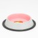 A bowl with a non -slip base, 225 ml, antique white with pink