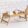 Table - breakfast tray with handles, folding, bamboo
