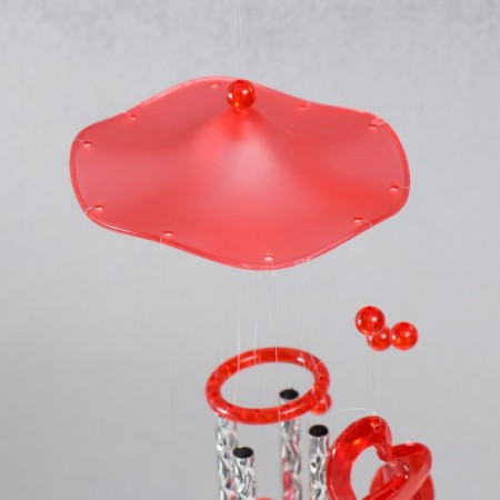 Wind music plastic "Heart" 4 tubes 11 figures 50 cm-1