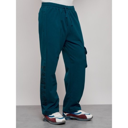 Sports male trousers, size 48, blue color-6