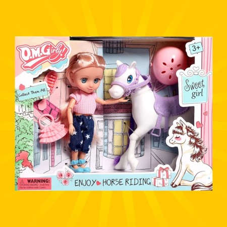 Masha doll with a horse and accessories, mix-10