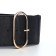 Women's belt, width 7 cm, black color