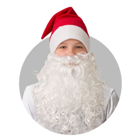 New Year's cap with a beard, plush, p. 54-56, red color