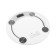 Floor Libra Luazon LVE-001, electronic, up to 180 kg, 1xCR2032, glass, white