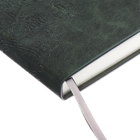 Dated 2025 diary, Escalada, A4, 120 sheets, soft cover, artificial skin, foil embossing, liesse, block 70 g/m2, green block-3