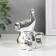 Souvenir Ceramics "Elephant sits" silver 4.5x5x10 cm